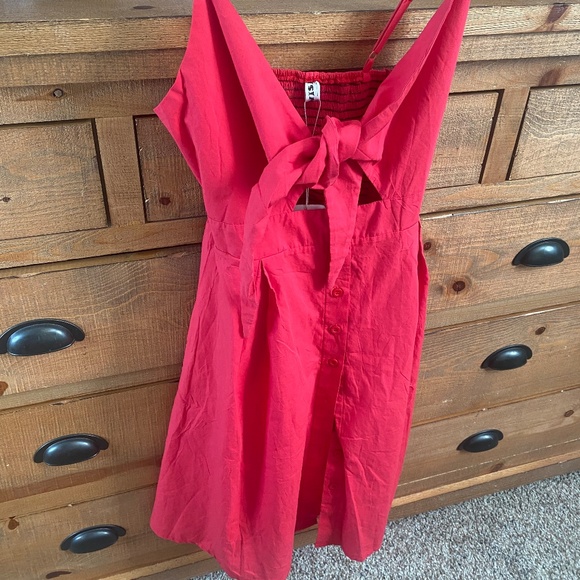 Pink Front Tie Dress - Picture 4 of 5